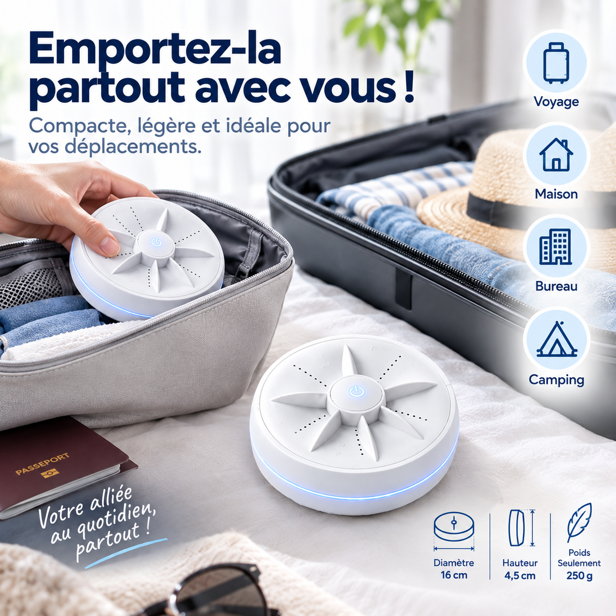 Machine à Laver Portable pour Vaisselle & Linge