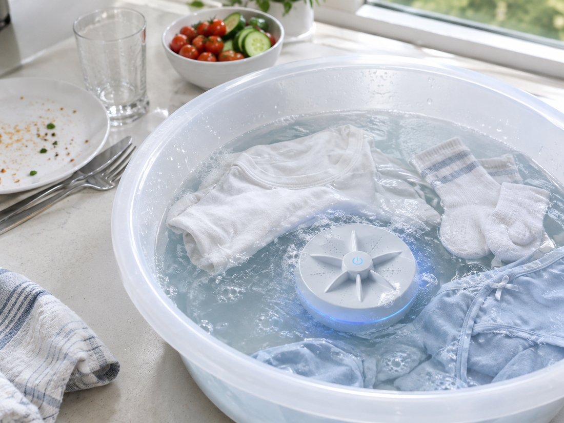 Vaisselle le soir, linge le matin.