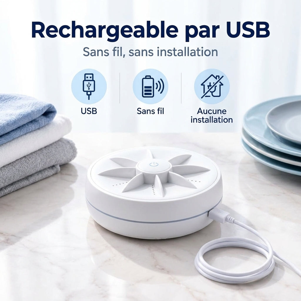 Machine à Laver Portable pour Vaisselle & Linge